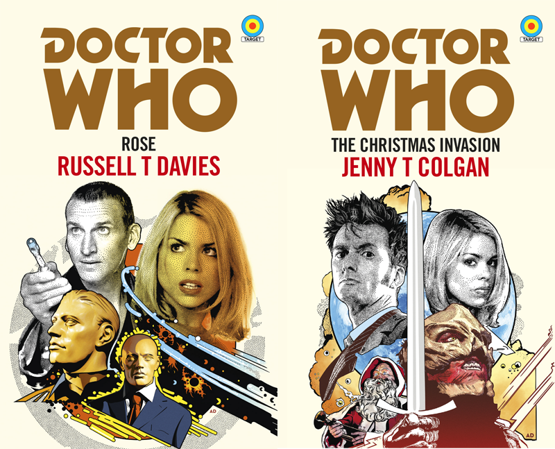 The covers for novelizations of Rose and The Christmas Invasion